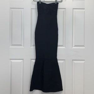 Wow Gold Couture black sleeveless mermaid bandage dress size XS